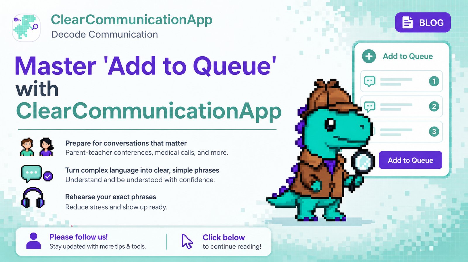 Master 'Add to Queue' with ClearCommunicationApp